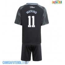 Camisa de time de futebol Aston Villa Ollie Watkins #11 Replicas 2º Equipamento Infantil 2025-26 Manga Curta (+ Calças curtas)